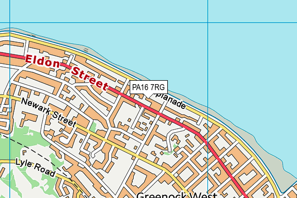 PA16 7RG map - OS VectorMap District (Ordnance Survey)