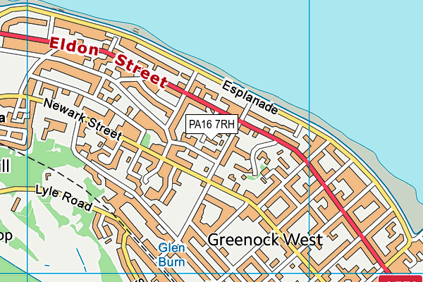 PA16 7RH map - OS VectorMap District (Ordnance Survey)