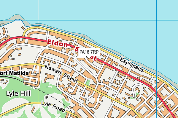 PA16 7RP map - OS VectorMap District (Ordnance Survey)