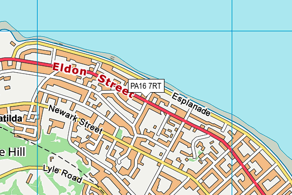 PA16 7RT map - OS VectorMap District (Ordnance Survey)