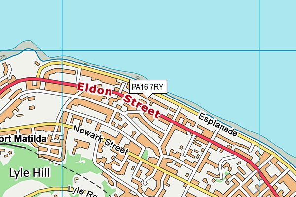 PA16 7RY map - OS VectorMap District (Ordnance Survey)