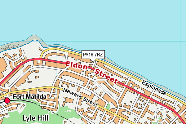 PA16 7RZ map - OS VectorMap District (Ordnance Survey)