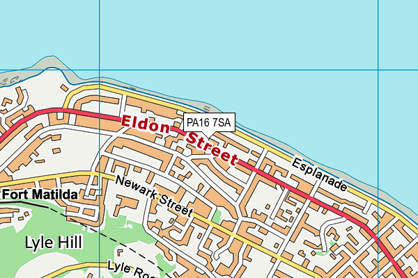 PA16 7SA map - OS VectorMap District (Ordnance Survey)