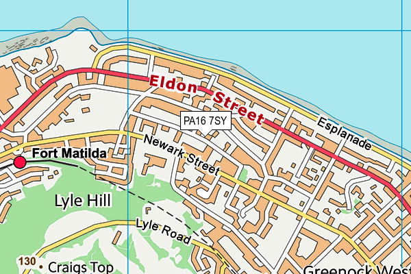 PA16 7SY map - OS VectorMap District (Ordnance Survey)