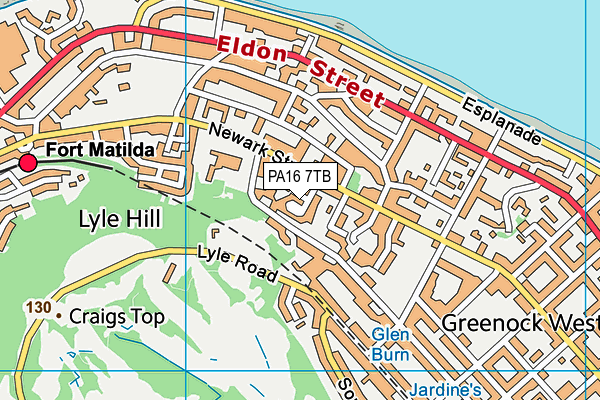 PA16 7TB map - OS VectorMap District (Ordnance Survey)