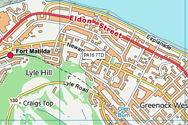 PA16 7TD map - OS VectorMap District (Ordnance Survey)