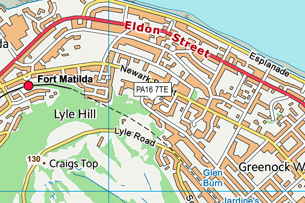 PA16 7TE map - OS VectorMap District (Ordnance Survey)