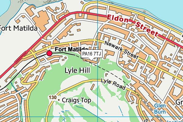 PA16 7TJ map - OS VectorMap District (Ordnance Survey)