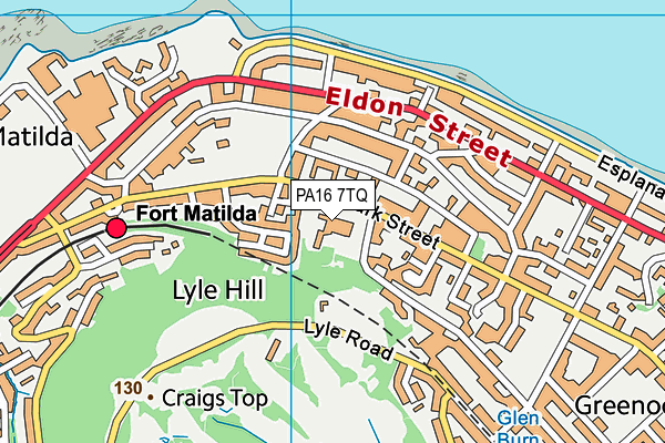 PA16 7TQ map - OS VectorMap District (Ordnance Survey)