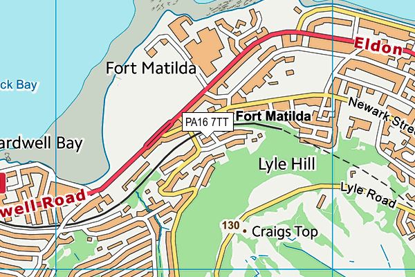PA16 7TT map - OS VectorMap District (Ordnance Survey)