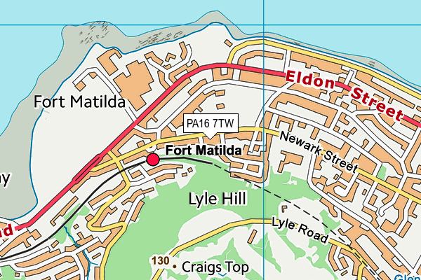 PA16 7TW map - OS VectorMap District (Ordnance Survey)