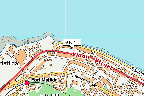 PA16 7TY map - OS VectorMap District (Ordnance Survey)
