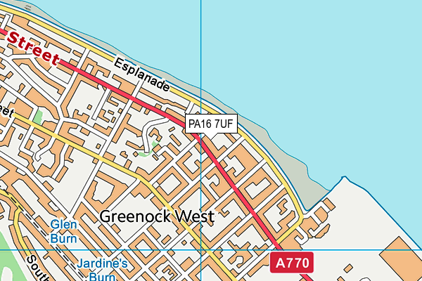 PA16 7UF map - OS VectorMap District (Ordnance Survey)