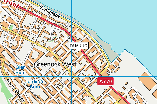 PA16 7UG map - OS VectorMap District (Ordnance Survey)