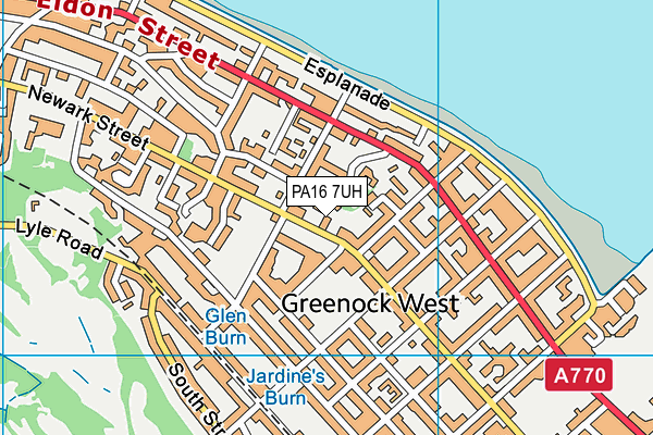 PA16 7UH map - OS VectorMap District (Ordnance Survey)