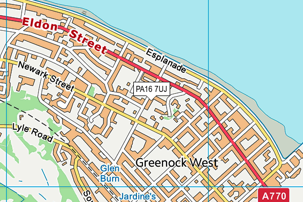 PA16 7UJ map - OS VectorMap District (Ordnance Survey)