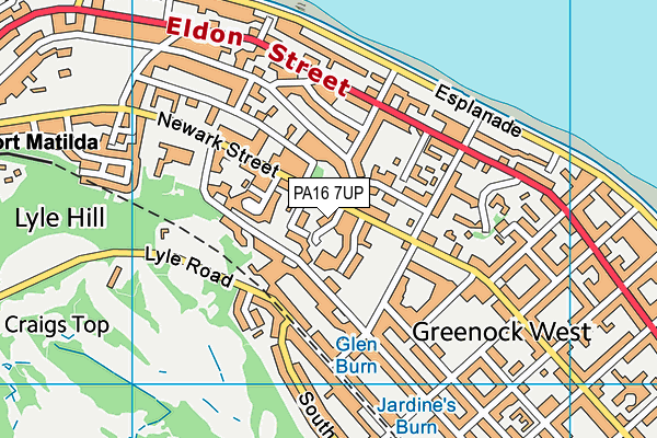 PA16 7UP map - OS VectorMap District (Ordnance Survey)