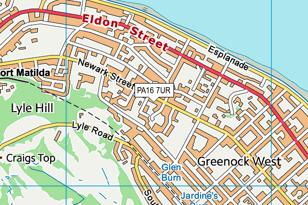 PA16 7UR map - OS VectorMap District (Ordnance Survey)