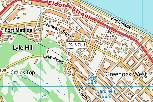 PA16 7UU map - OS VectorMap District (Ordnance Survey)