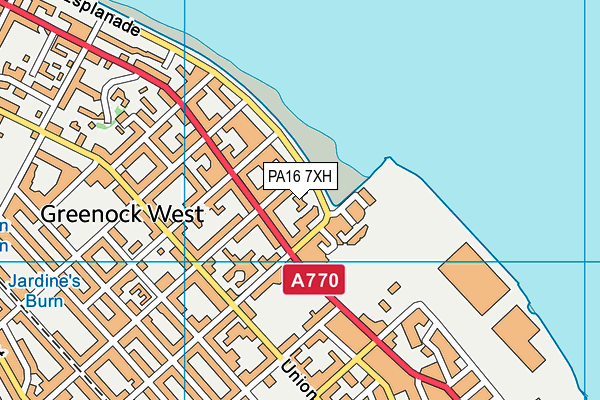PA16 7XH map - OS VectorMap District (Ordnance Survey)