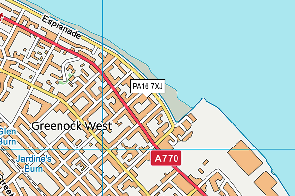 PA16 7XJ map - OS VectorMap District (Ordnance Survey)