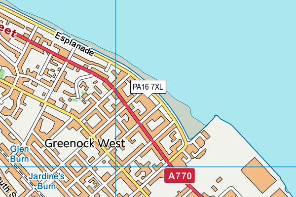PA16 7XL map - OS VectorMap District (Ordnance Survey)