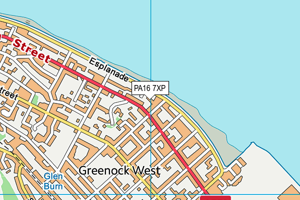 PA16 7XP map - OS VectorMap District (Ordnance Survey)