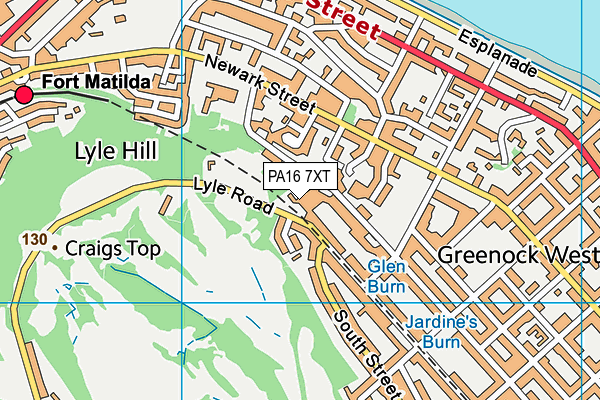 PA16 7XT map - OS VectorMap District (Ordnance Survey)