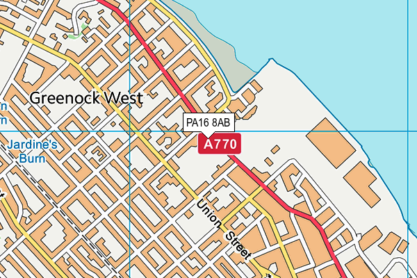 PA16 8AB map - OS VectorMap District (Ordnance Survey)