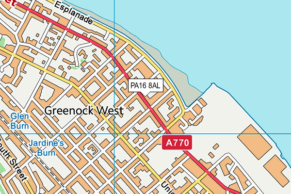 PA16 8AL map - OS VectorMap District (Ordnance Survey)