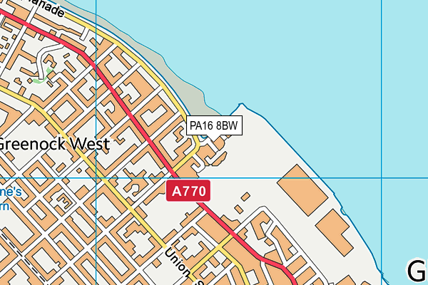 PA16 8BW map - OS VectorMap District (Ordnance Survey)