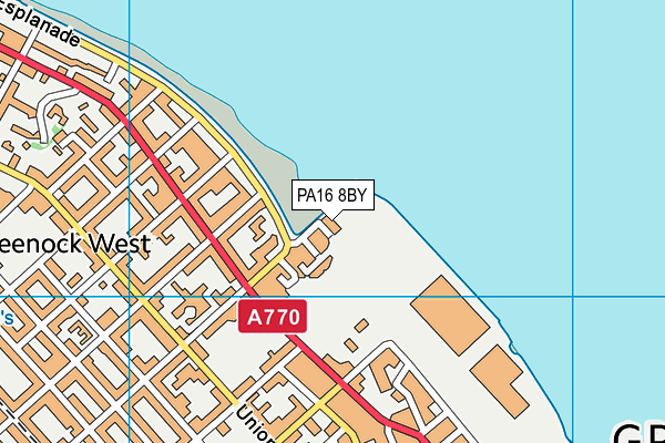 PA16 8BY map - OS VectorMap District (Ordnance Survey)