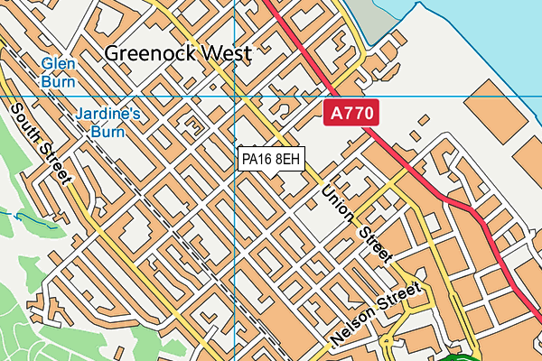 PA16 8EH map - OS VectorMap District (Ordnance Survey)