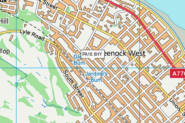 PA16 8HY map - OS VectorMap District (Ordnance Survey)