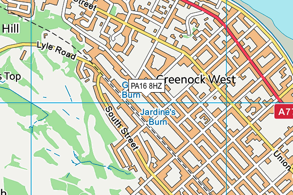 PA16 8HZ map - OS VectorMap District (Ordnance Survey)