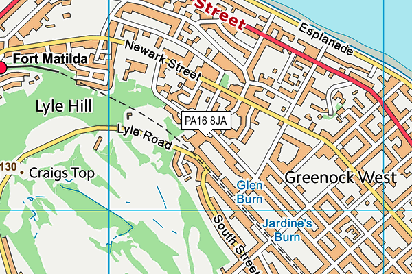 PA16 8JA map - OS VectorMap District (Ordnance Survey)