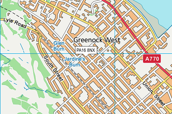 PA16 8NX map - OS VectorMap District (Ordnance Survey)