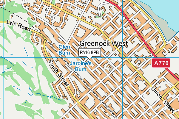 PA16 8PB map - OS VectorMap District (Ordnance Survey)
