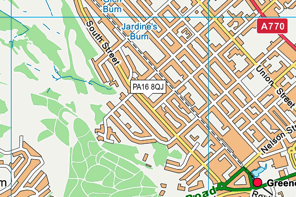 PA16 8QJ map - OS VectorMap District (Ordnance Survey)