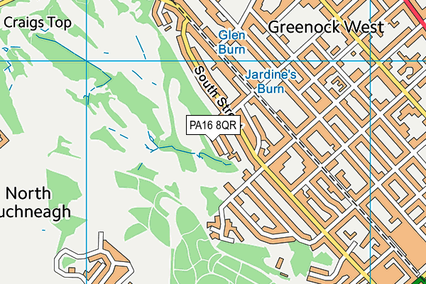 PA16 8QR map - OS VectorMap District (Ordnance Survey)