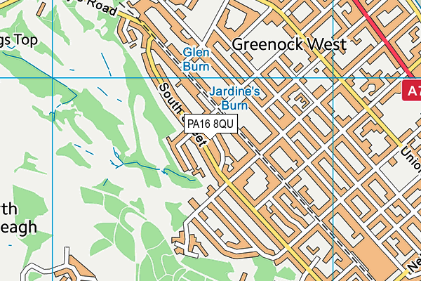 PA16 8QU map - OS VectorMap District (Ordnance Survey)