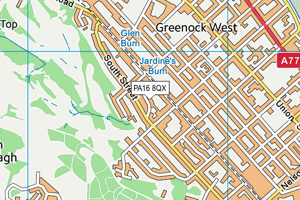 PA16 8QX map - OS VectorMap District (Ordnance Survey)