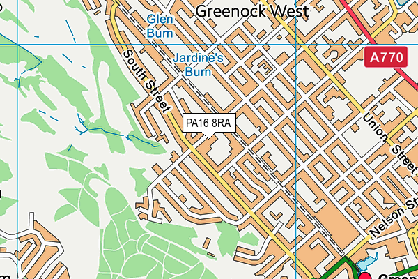 PA16 8RA map - OS VectorMap District (Ordnance Survey)