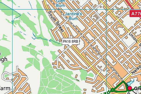 PA16 8RB map - OS VectorMap District (Ordnance Survey)
