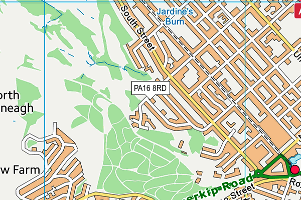 PA16 8RD map - OS VectorMap District (Ordnance Survey)
