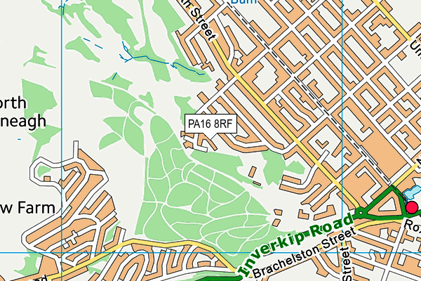 PA16 8RF map - OS VectorMap District (Ordnance Survey)