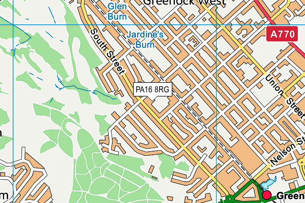 PA16 8RG map - OS VectorMap District (Ordnance Survey)