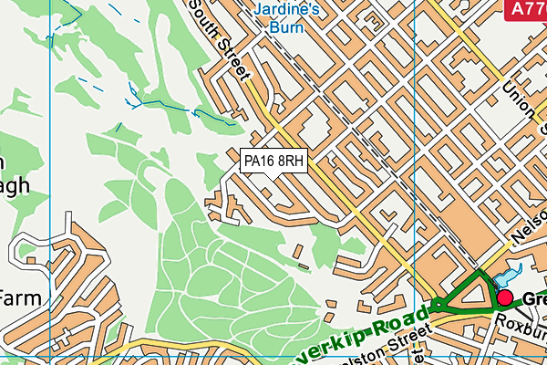 PA16 8RH map - OS VectorMap District (Ordnance Survey)