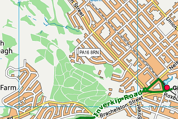 PA16 8RN map - OS VectorMap District (Ordnance Survey)