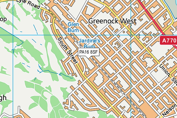 PA16 8SF map - OS VectorMap District (Ordnance Survey)